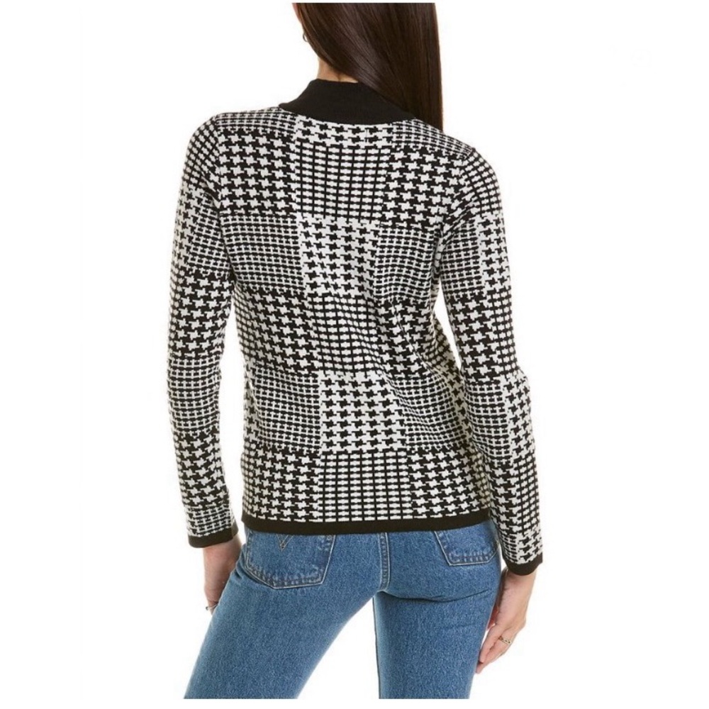 Joseph A. Houndstooth Mockneck Sweater Size Small - Picture 7 of 13